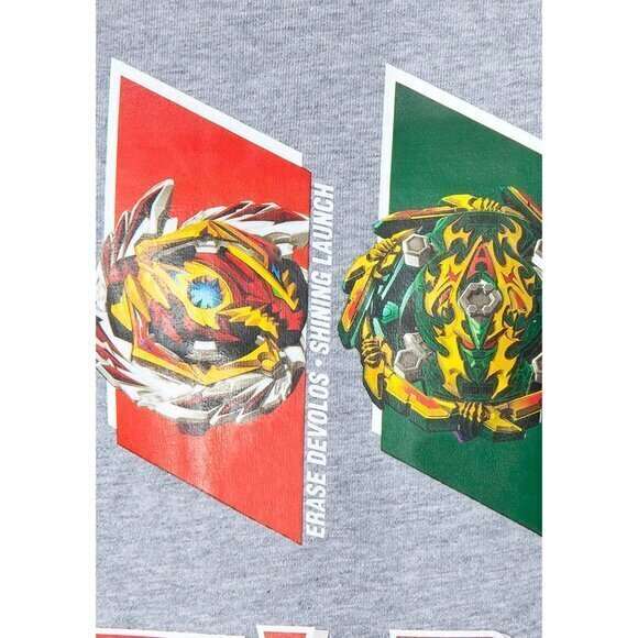 Boys' Gray BEYBLADE "Let It Rip!" T-Shirt Size 8 - Picture 6 of 10